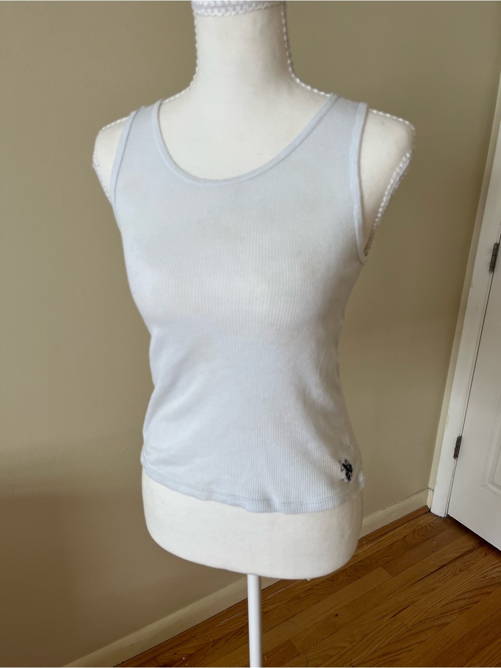 U.S. Polo Assn. Light Gray Ribbed Tank Top